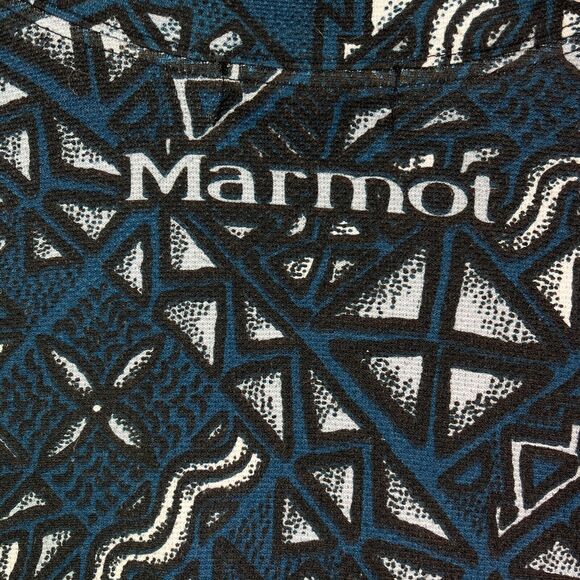 Marmot Jacket Mens Medium  Quarter Zip Blue Sweater Long Sleeve Stretch USA - Picture 12 of 12